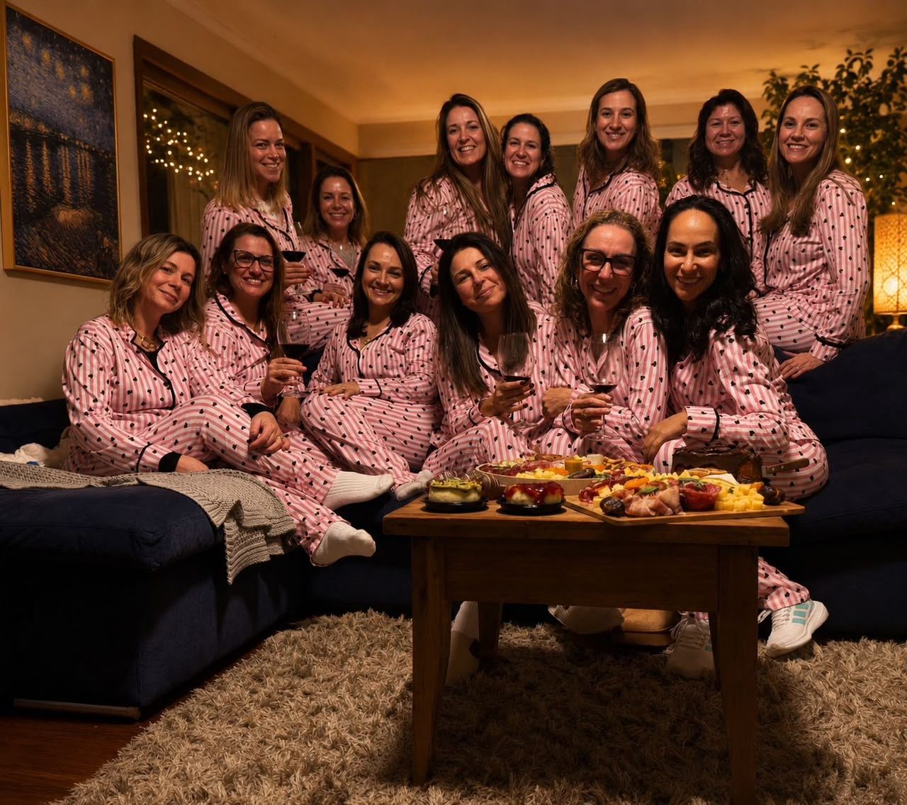 Encontro de Benditas Mães, mulheres reunidas em uma noite de pijama